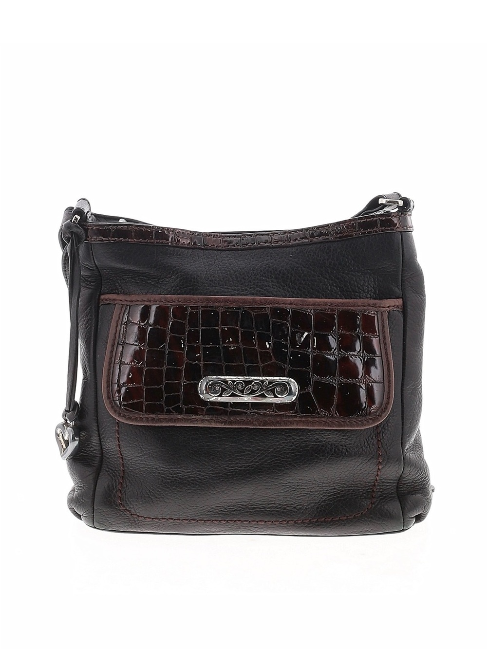 Brighton Leather Crossbody Bag in Dark Brown